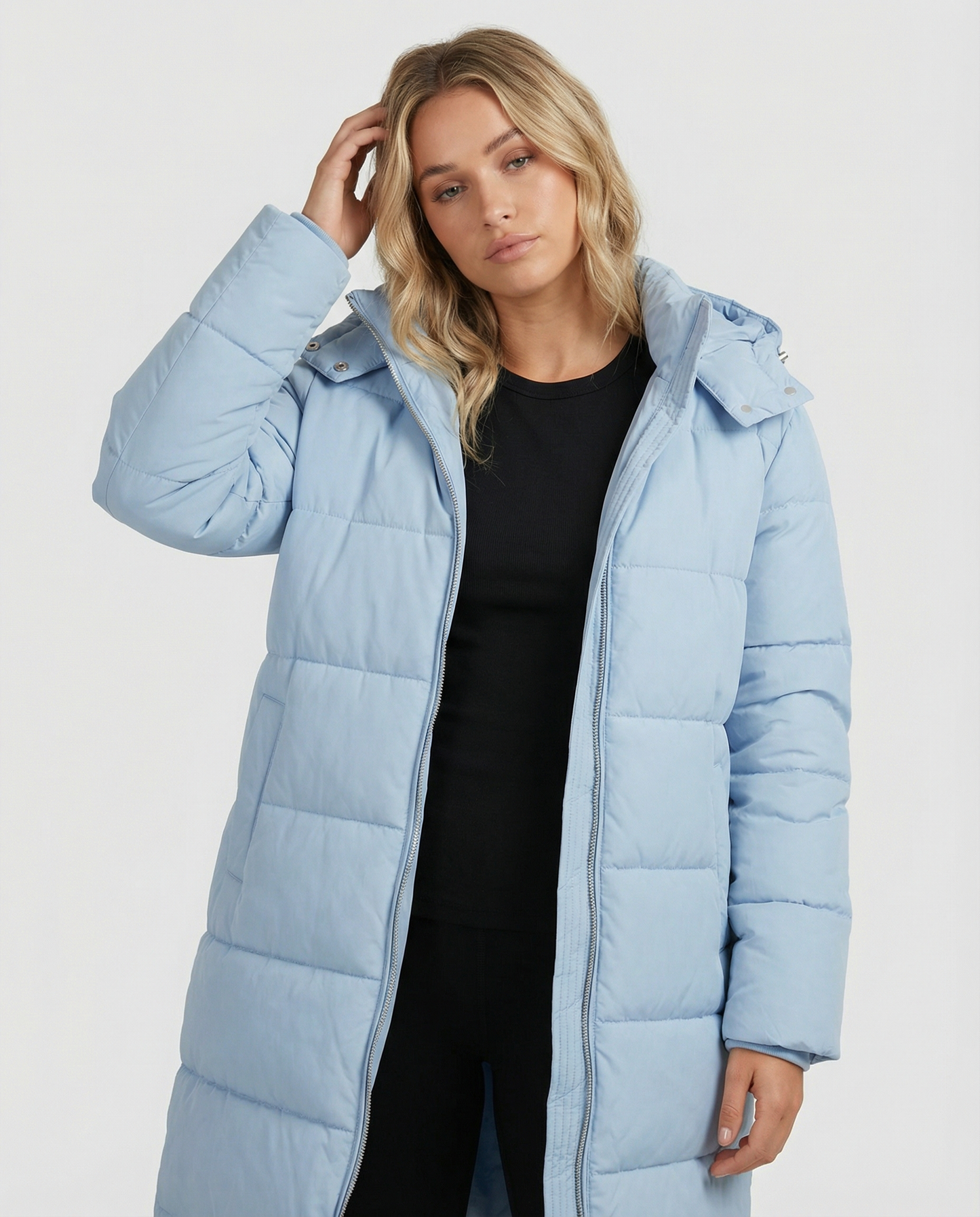 Tailored women's quilted coat winter