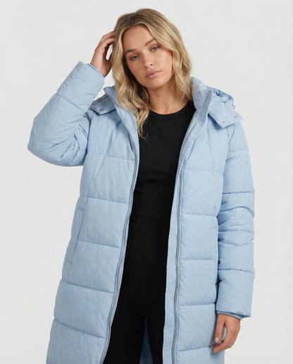 Tailored women's quilted coat winter