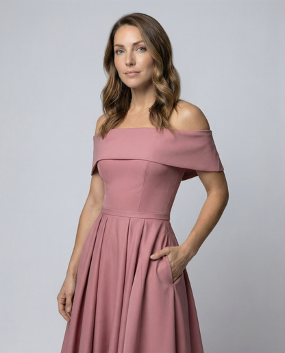 Strapless Satin Party Dress Women