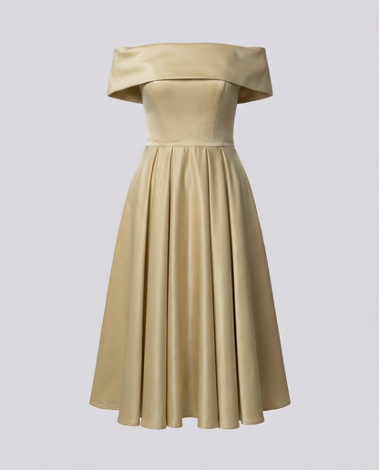 Strapless Satin Party Dress Women
