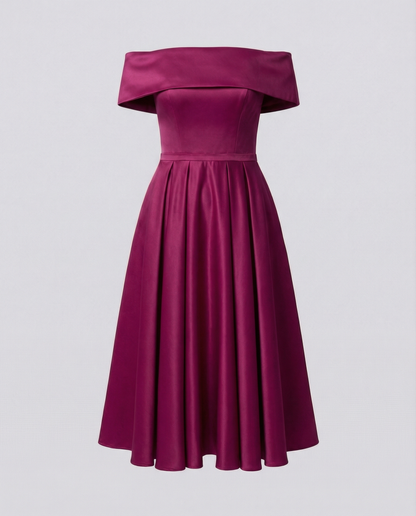 Strapless Satin Party Dress Women