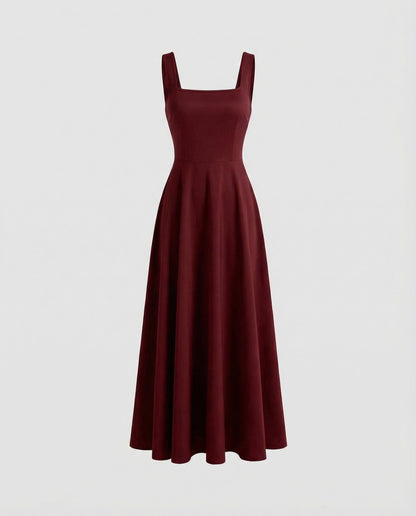 Soft Square Maxi Dress Women