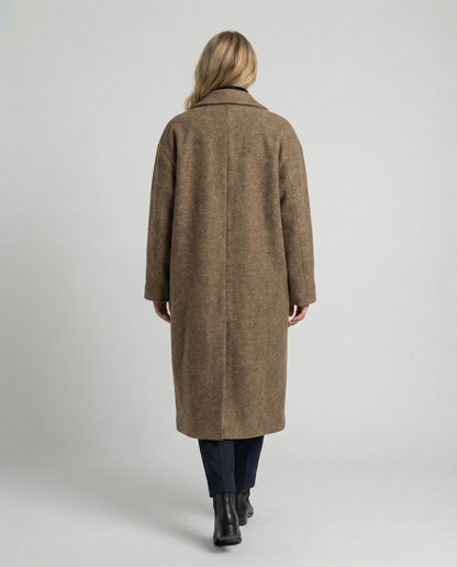 Oversized Wool Coat Women Elegant