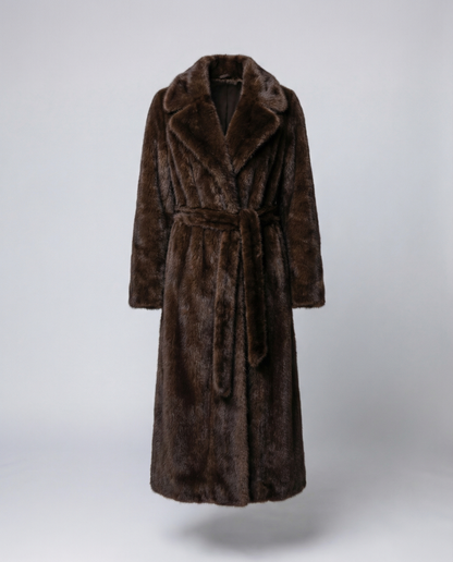 Luxurious Women's Faux Fur Coat Winter