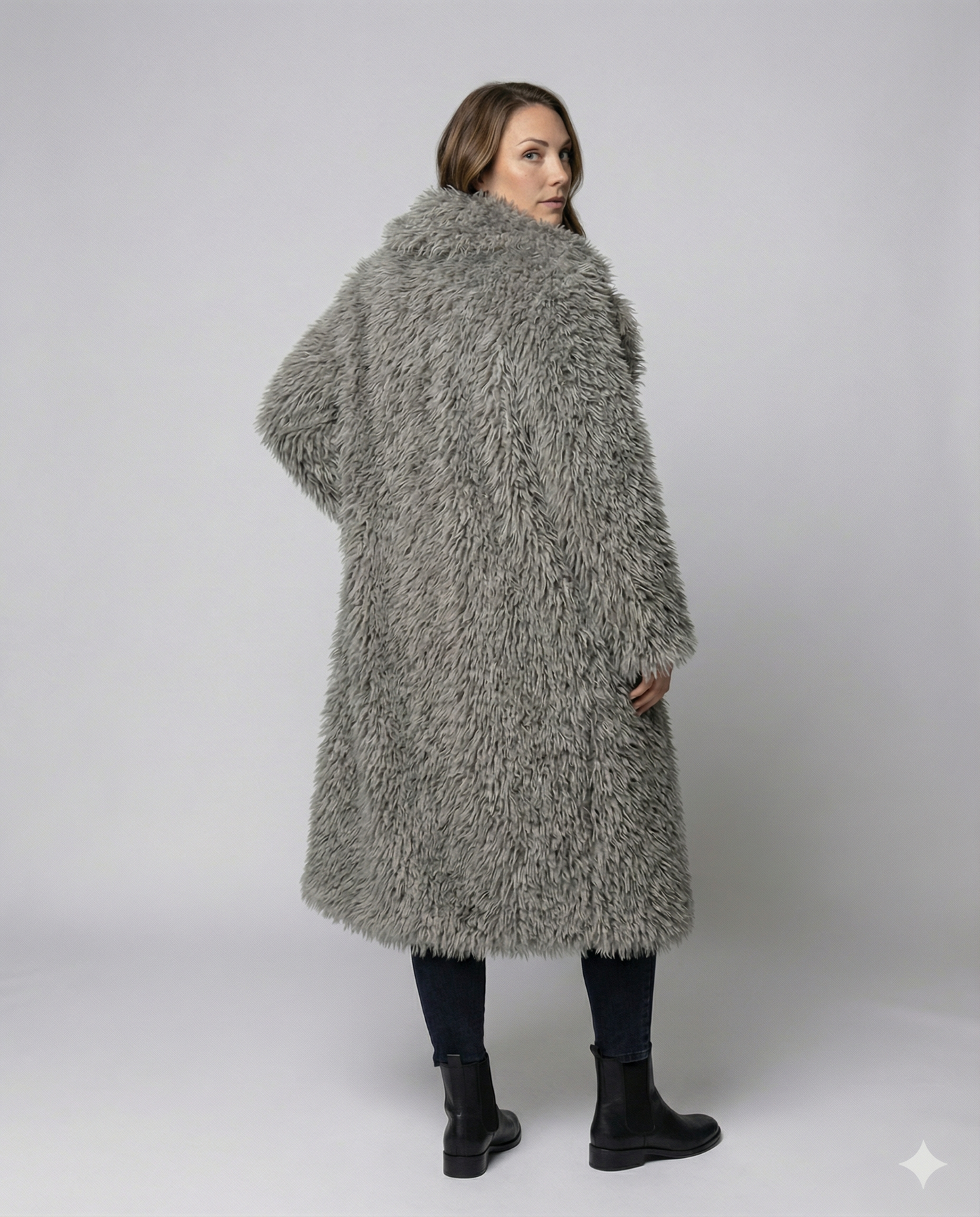 Long Women’s Faux Fur Coat Winter