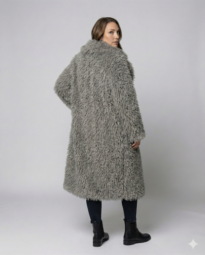Long Women’s Faux Fur Coat Winter