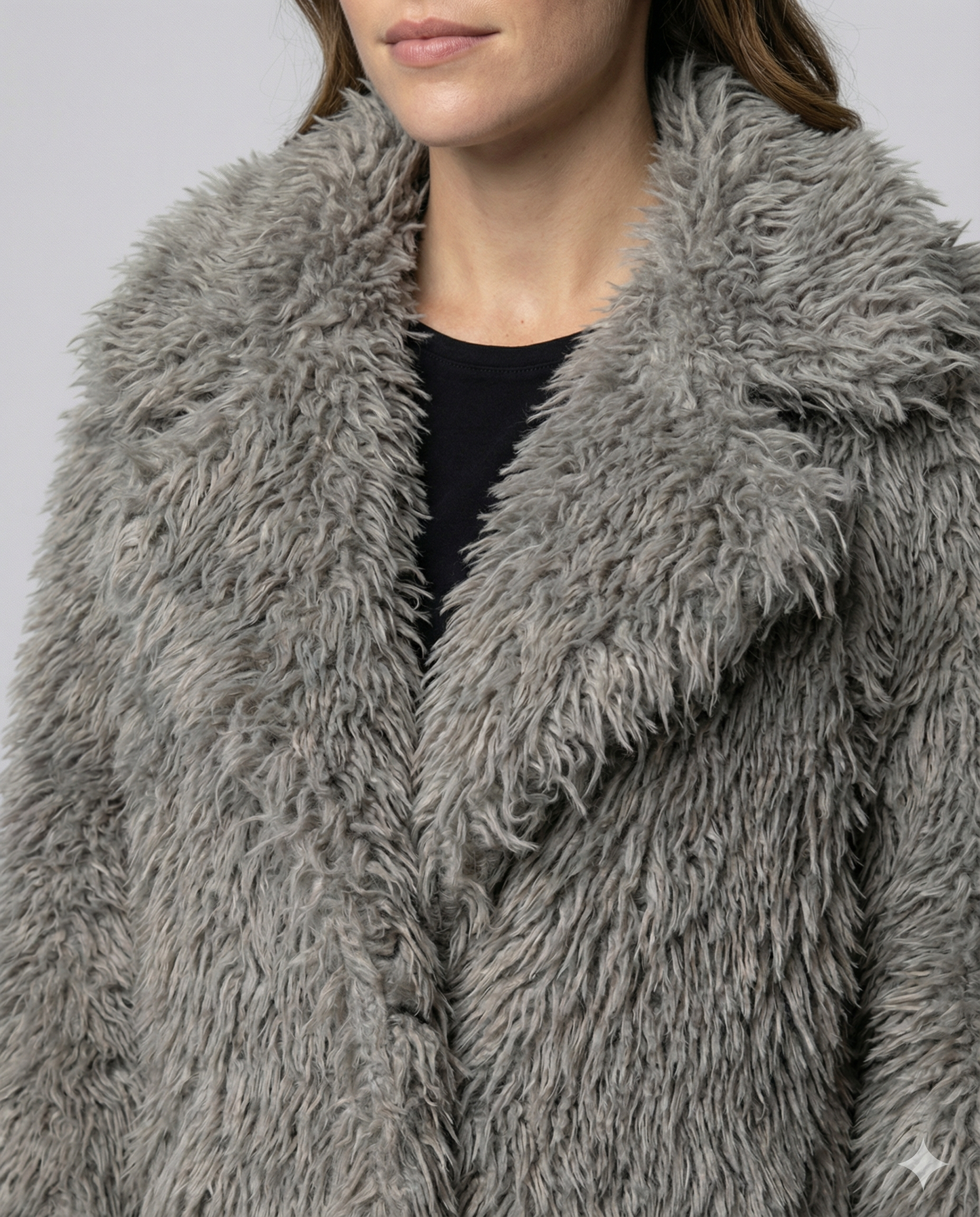 Long Women’s Faux Fur Coat Winter