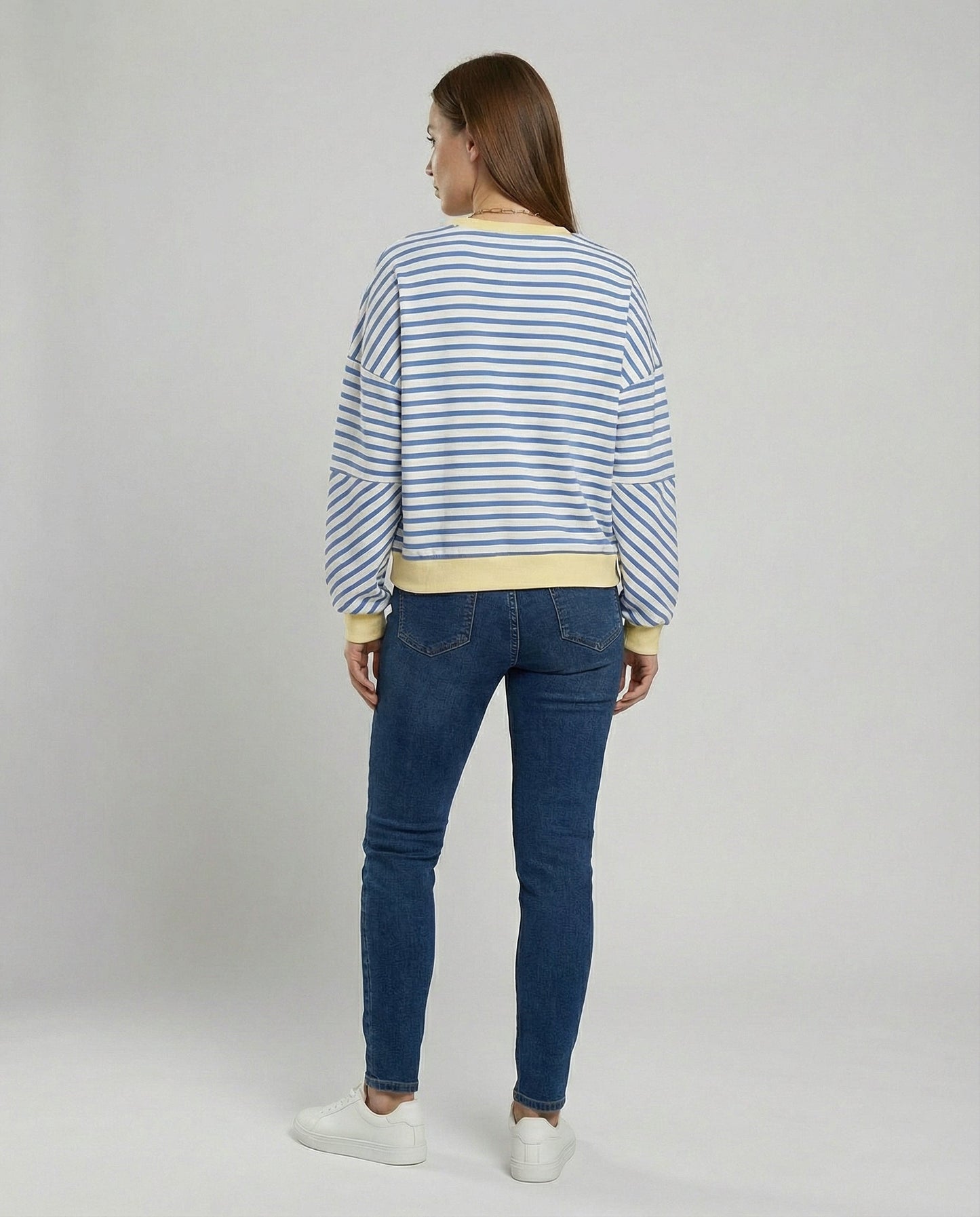 Boxy Sweatshirt Women Striped