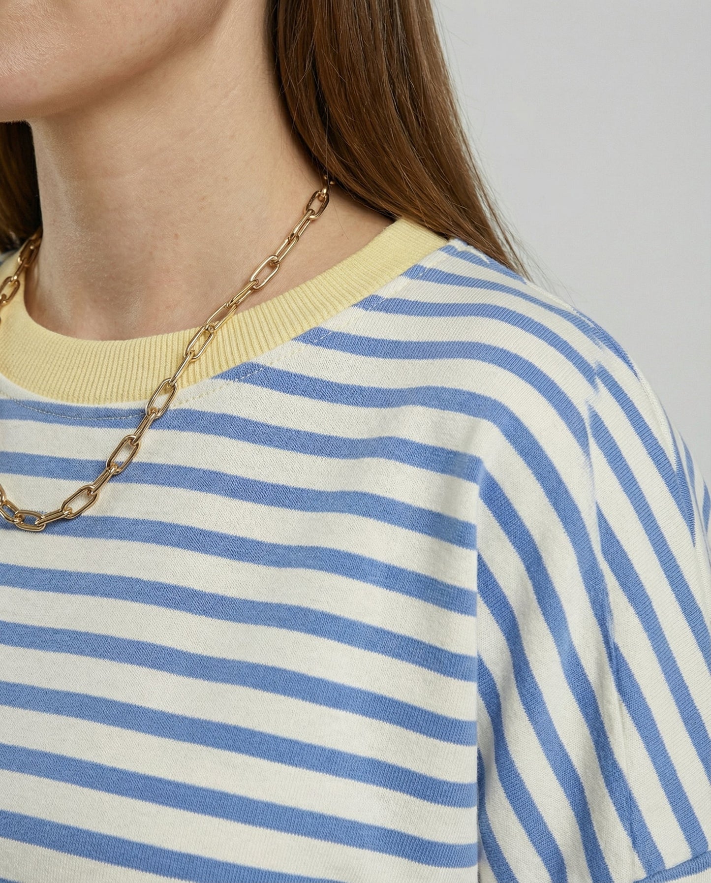 Boxy Sweatshirt Women Striped