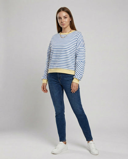Boxy Sweatshirt Women Striped