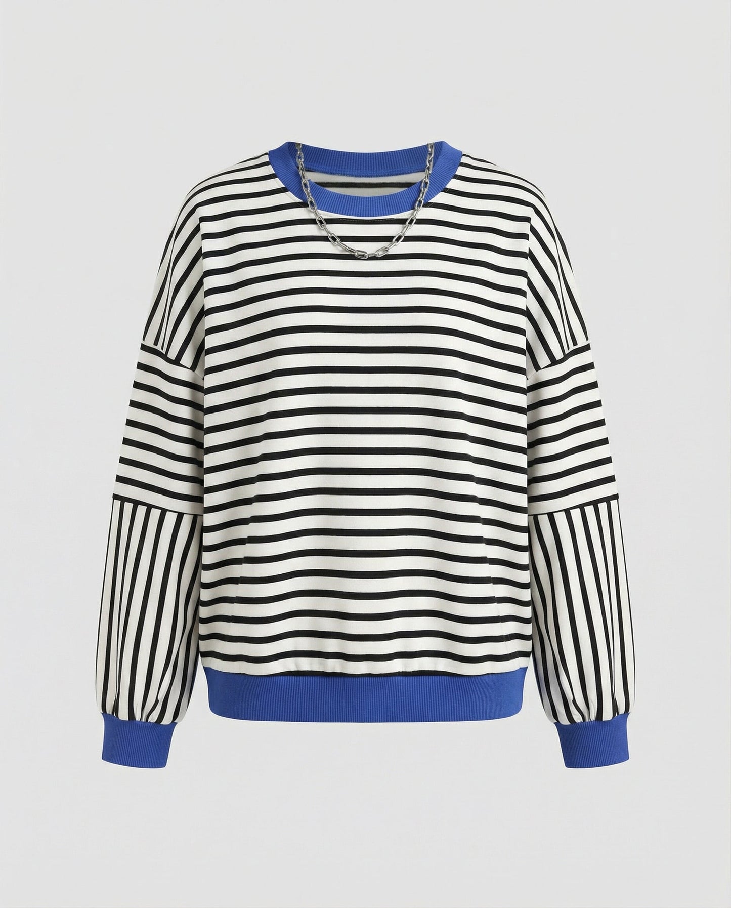 Boxy Sweatshirt Women Striped