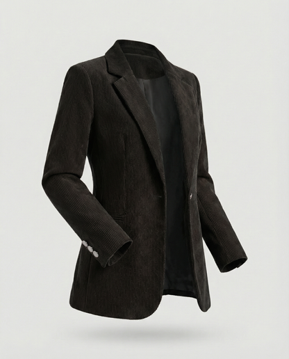 Cord Blazer Women Elegant