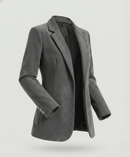 Cord Blazer Women Elegant