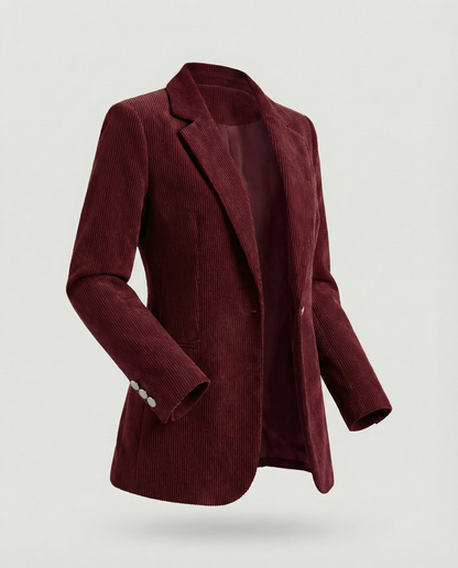 Cord Blazer Women Elegant