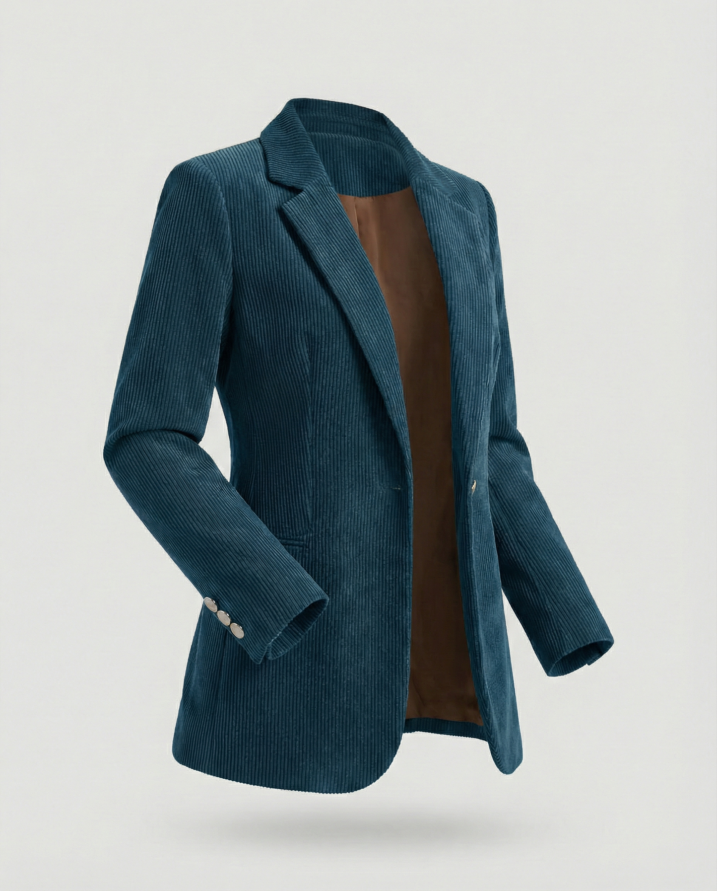Cord Blazer Women Elegant
