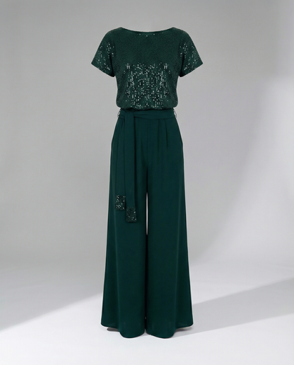 Glitter Jumpsuit Women Elegant