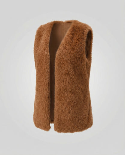 Ladies Faux Fur Vest