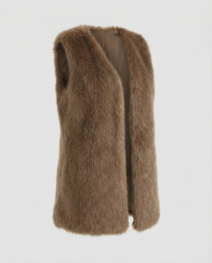 Ladies Faux Fur Vest
