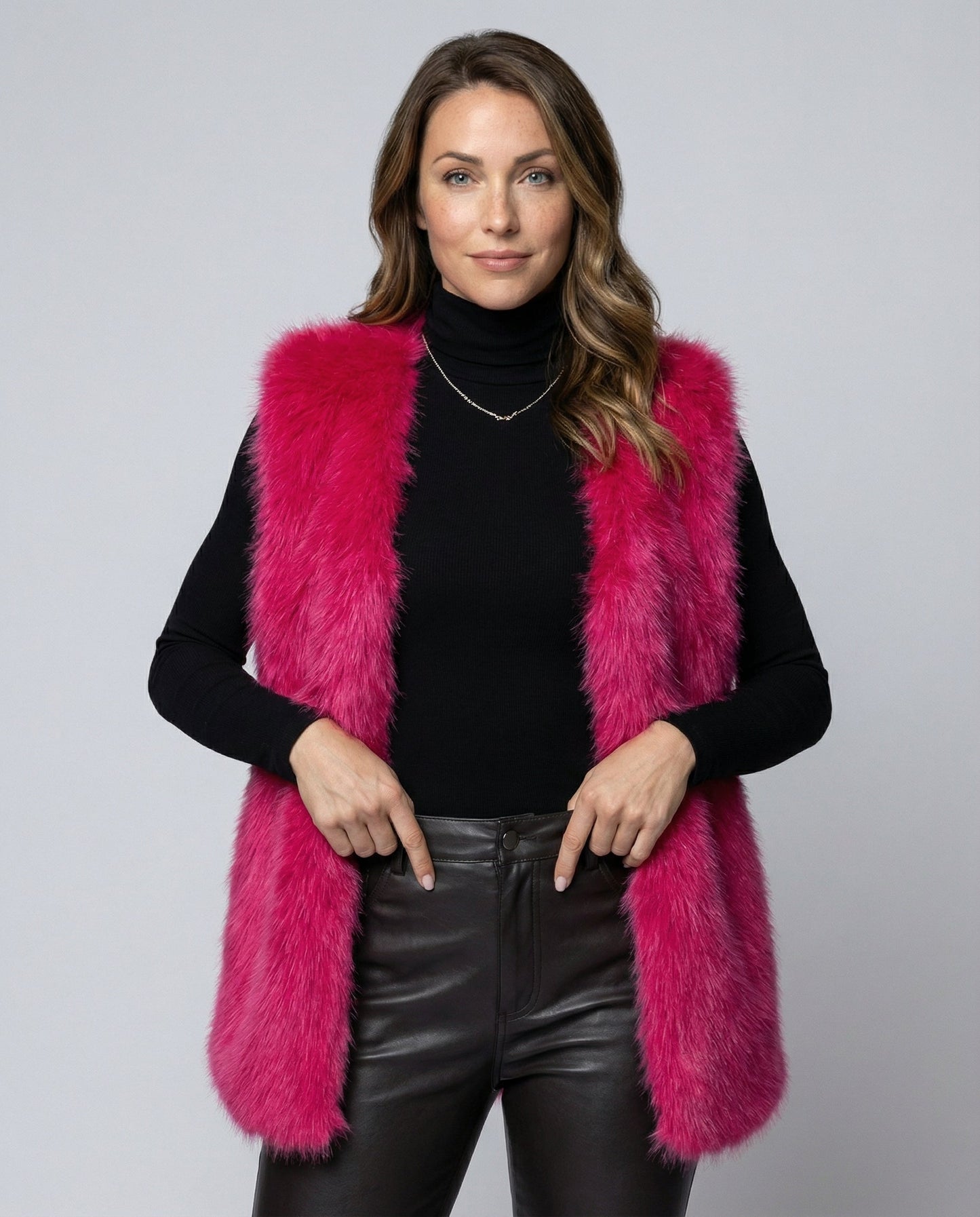 Ladies Faux Fur Vest