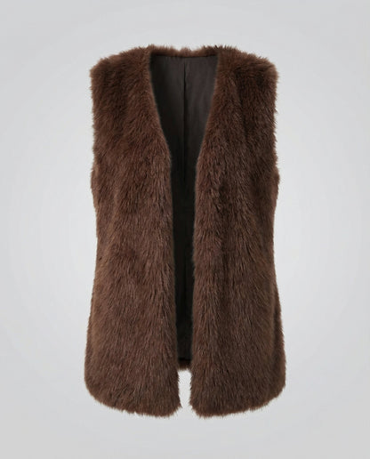 Ladies Faux Fur Vest