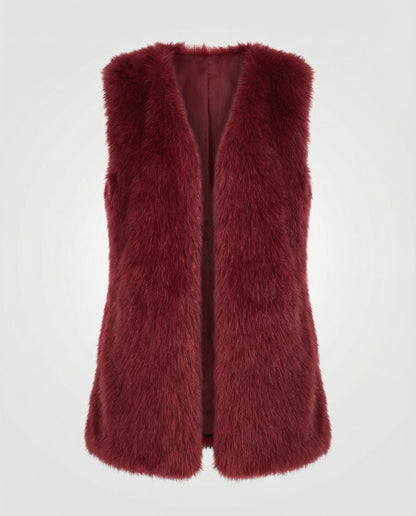 Ladies Faux Fur Vest