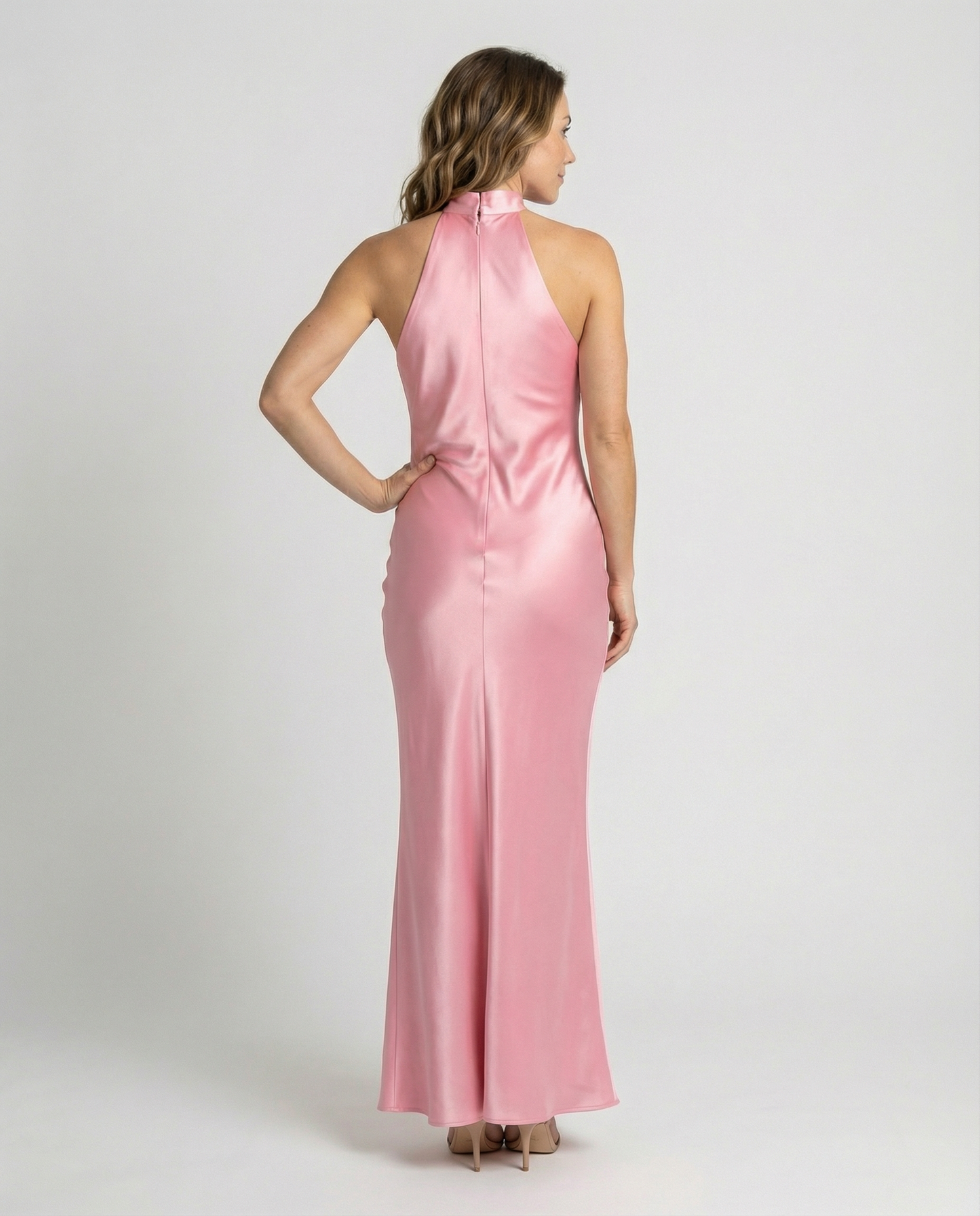 Elegant Maxi Dress Women Satin