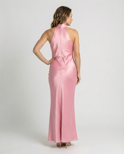 Elegant Maxi Dress Women Satin