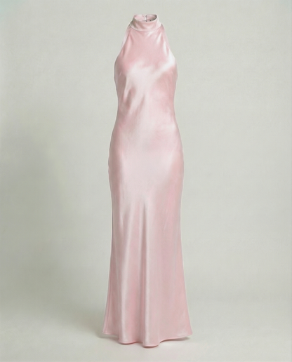 Elegant Maxi Dress Women Satin
