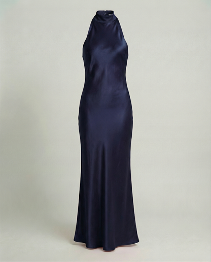 Elegant Maxi Dress Women Satin