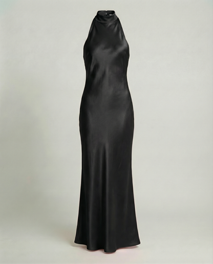 Elegant Maxi Dress Women Satin