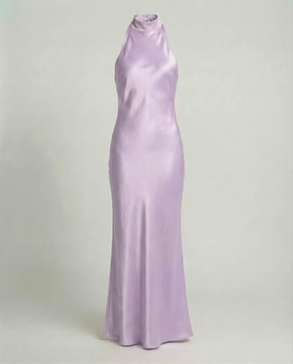 Elegant Maxi Dress Women Satin