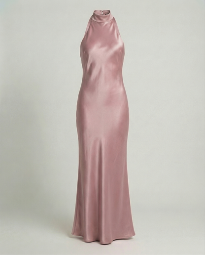 Elegant Maxi Dress Women Satin