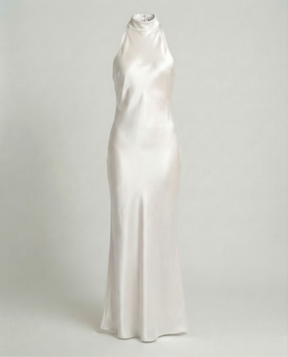Elegant Maxi Dress Women Satin