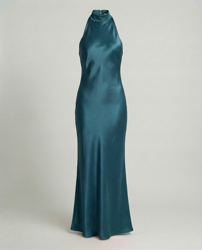 Elegant Maxi Dress Women Satin