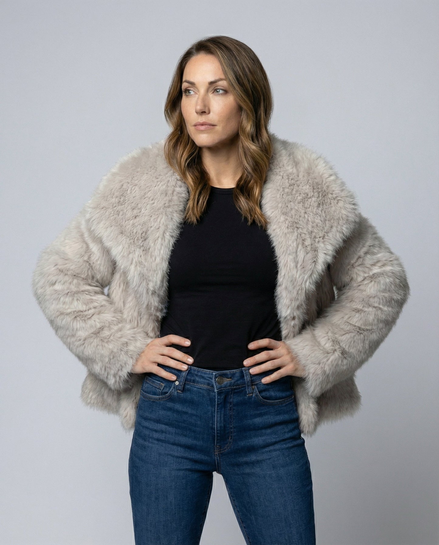 Women's Elegant Faux Fur Jacket