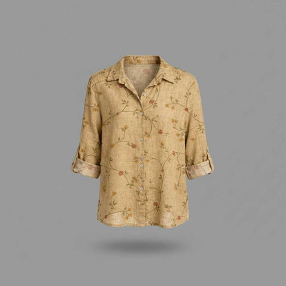 Retro Charm | Women's Long Sleeve Blouse 5