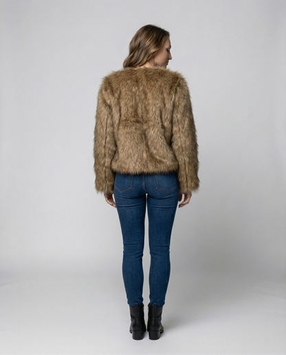 Luxurious Plush Winter Coat Women