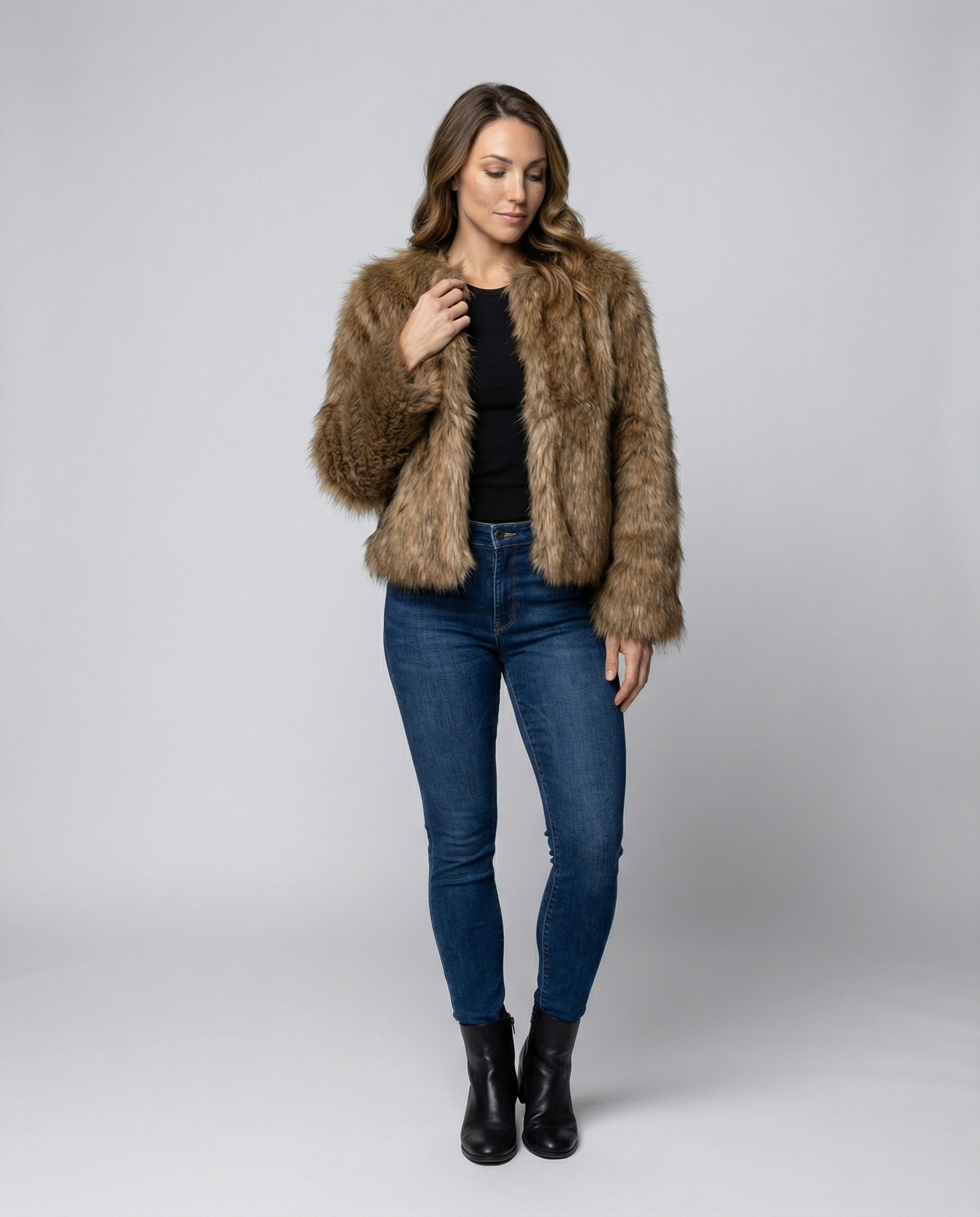 Luxurious Plush Winter Coat Women