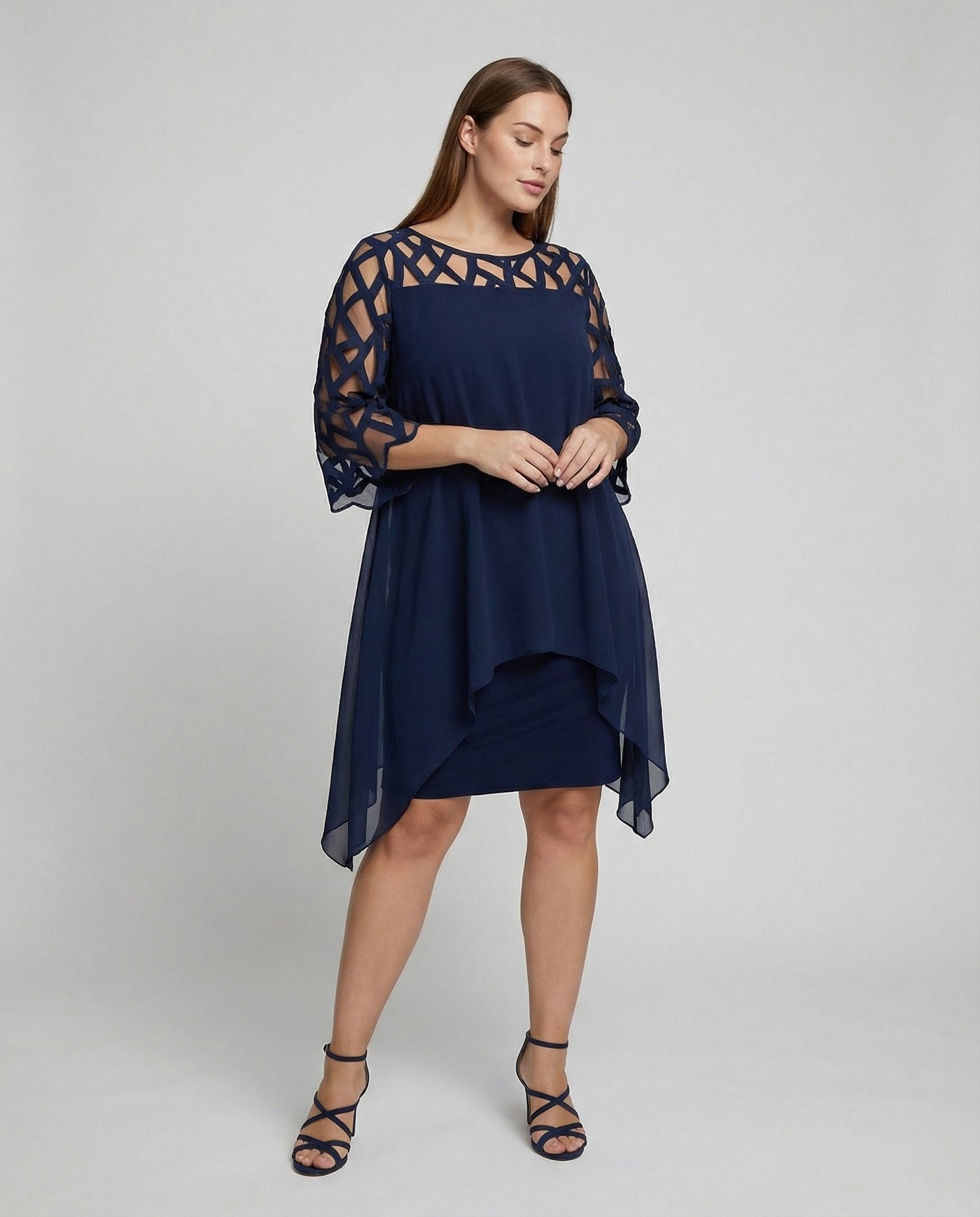 Elegant plus size midi dress