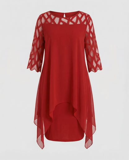 Elegant plus size midi dress