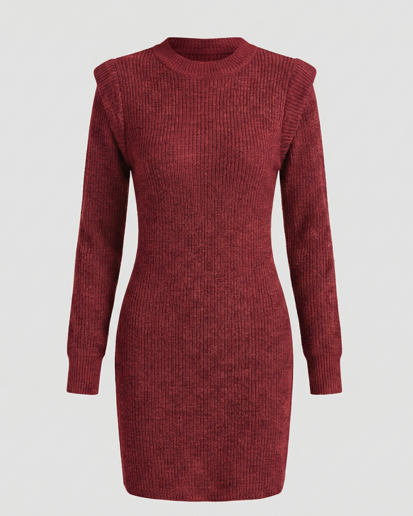Elegant Figure-Hugging Knitted Midi Dress