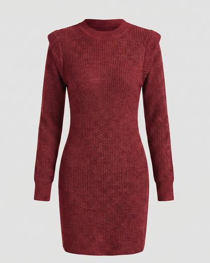 Elegant Figure-Hugging Knitted Midi Dress