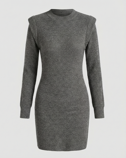Elegant Figure-Hugging Knitted Midi Dress
