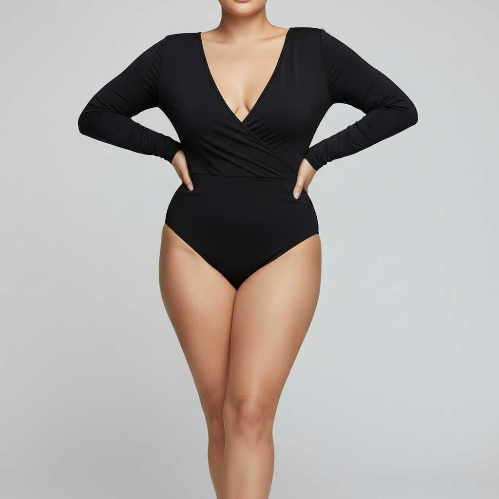 Seamless Long Sleeve Bodysuit | Women's Shapewear Body Suit 1