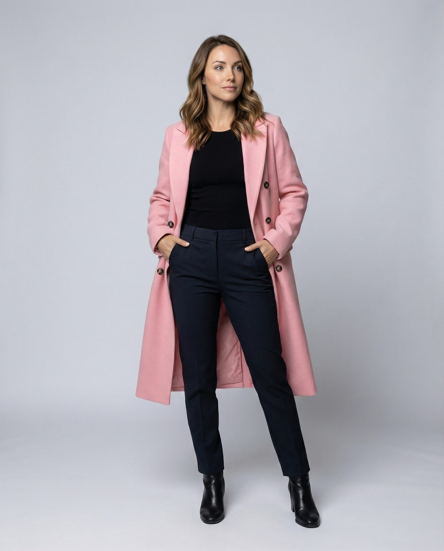 Stylish women's winter coat luxurious