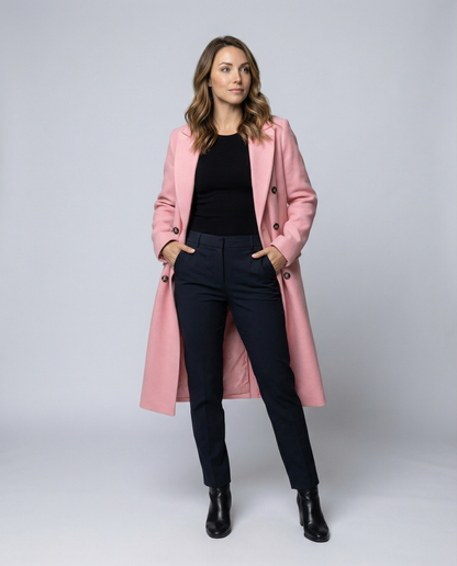 Stylish women's winter coat luxurious