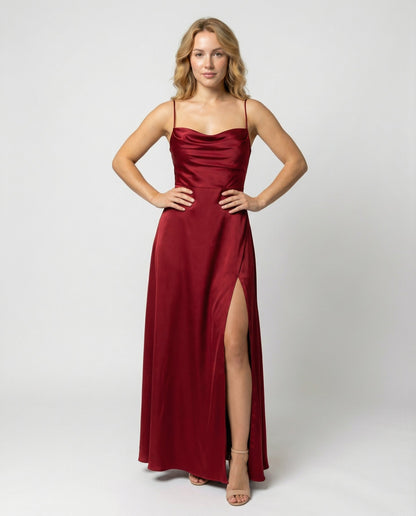 Elegant Silk Maxi Dress Women