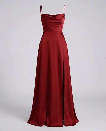 Elegant Silk Maxi Dress Women