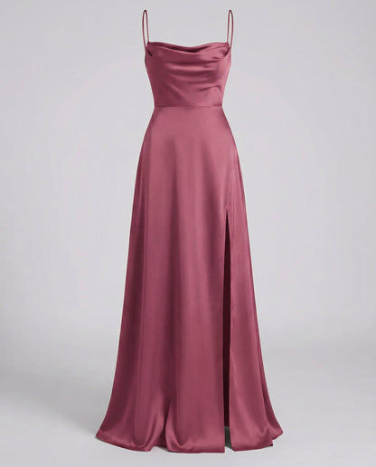 Elegant Silk Maxi Dress Women