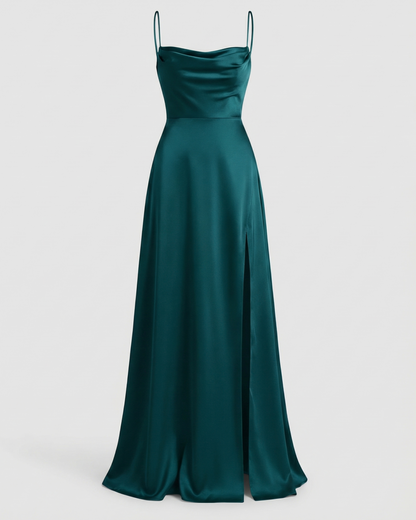 Elegant Silk Maxi Dress Women